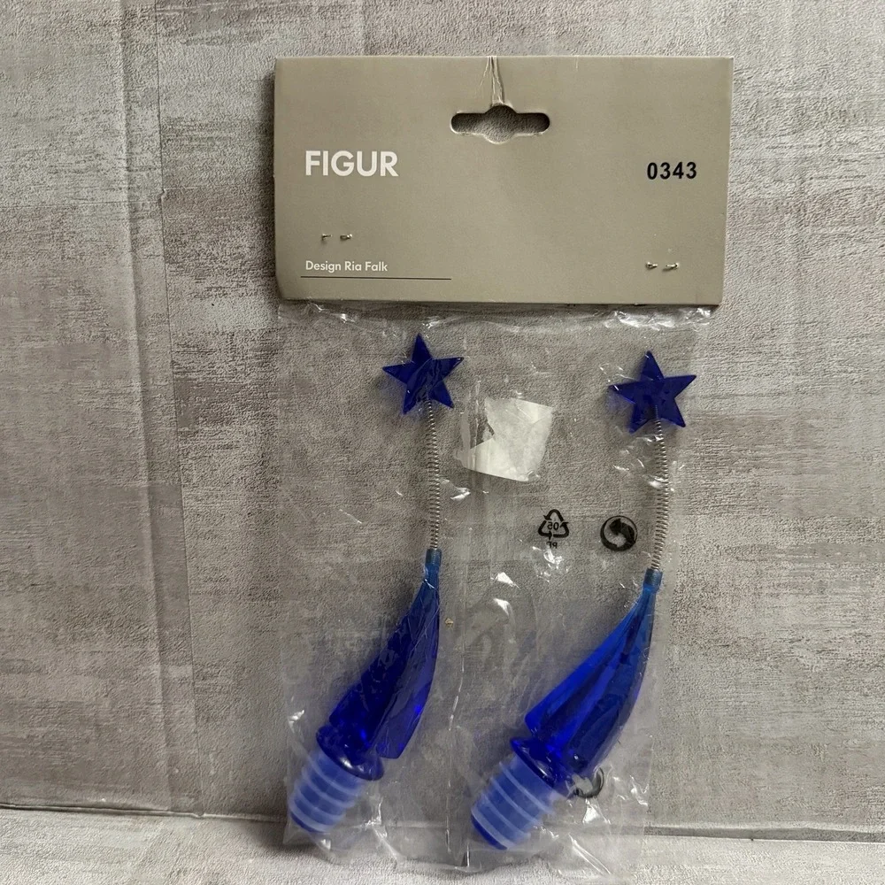 Ikea Vintage Bottle Stopper Blue Star‎ Christmas 